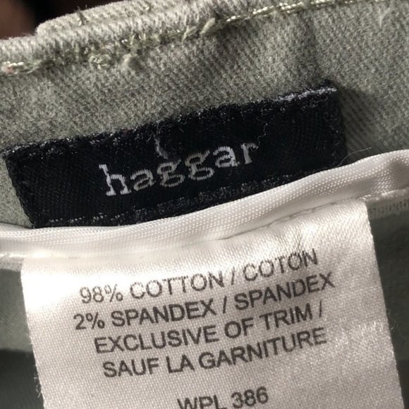 LIKE NEW HAGGAR GRAY/GREEN COTTON CROP 10/30x26 😎 - Picture 5 of 15